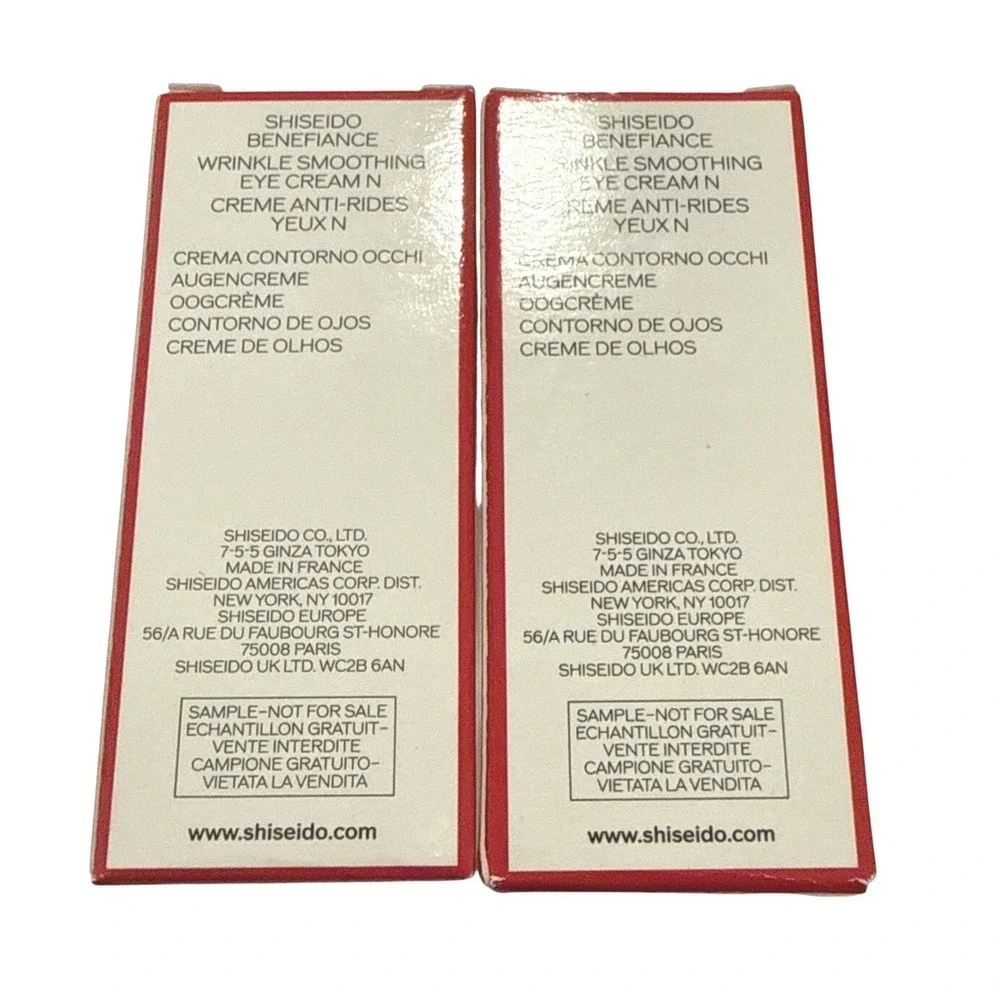 Shiseido Beneficence Wrinkle Smoothing Eye Cream Lot Of 2 (5ml) Each‎